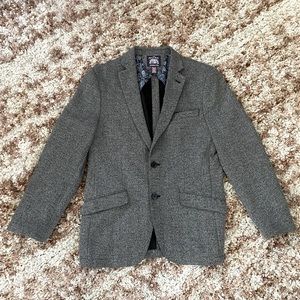 The Savile Row Men’s Blazer Grey Herringbone Sz38s